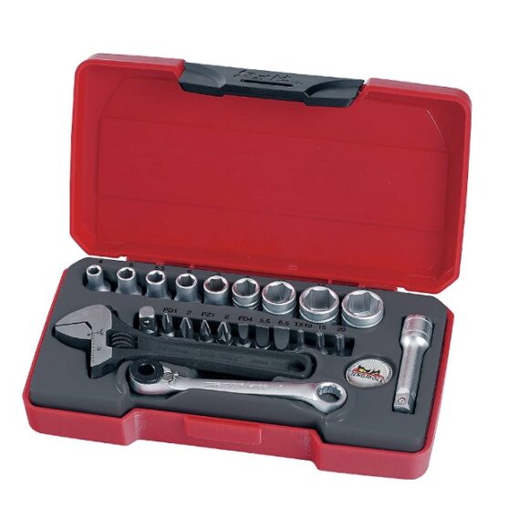 Teng Tools T1423 topplyklasett, v/23 deilum - 1/4"