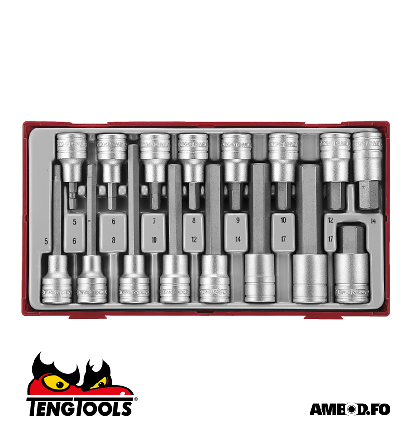 Teng Tools unbrakotoppasett 1/2 - 16 deilir TTHEX16