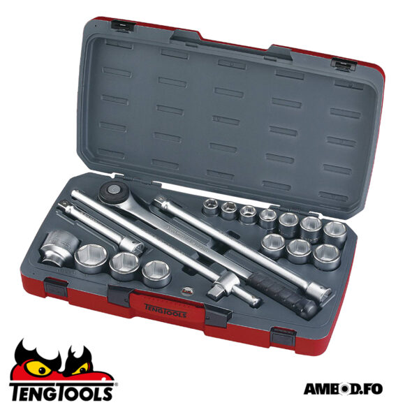 Teng Tools topplyklasett 3/4" 18 deilir - T3418-6