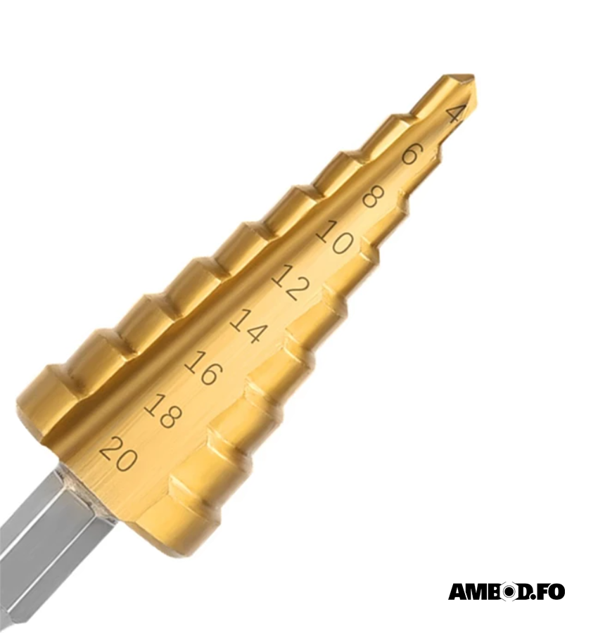 HSS spiral plátuborur 4-20mm