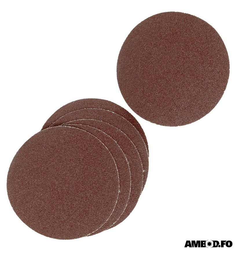 Slípirondell v/ velcro 150mm, K120 - 5 stk.