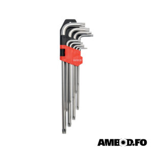 Stiftsett í torx, langt - TX10-TX50 (YT-0512)