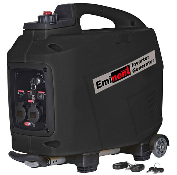 Eminent talgiltur inverter generator (stillur) LCD display, elstart og trolly - 2500W (2600-ER) (ÚTGINGIN)