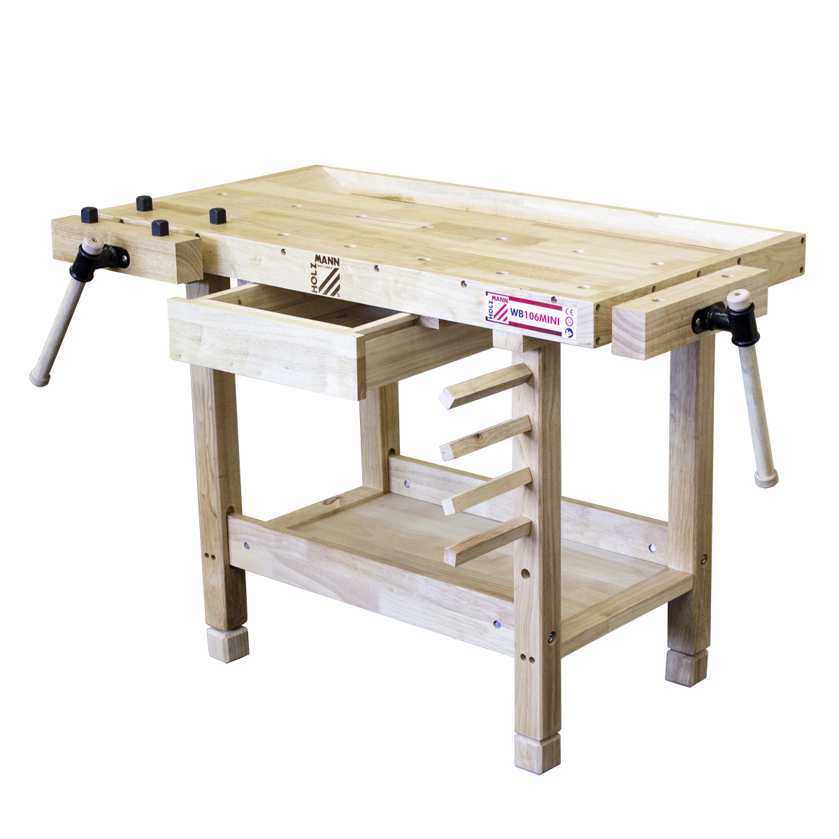 Holzmann WB106MINI snikkarabonkur til børn - 2 stikkur +1 skuffur - Image 4
