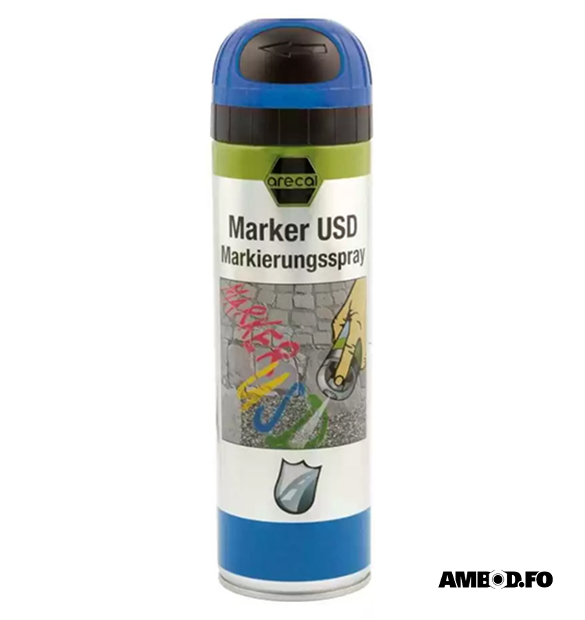 Reca markeringspray, blátt - 500ml.