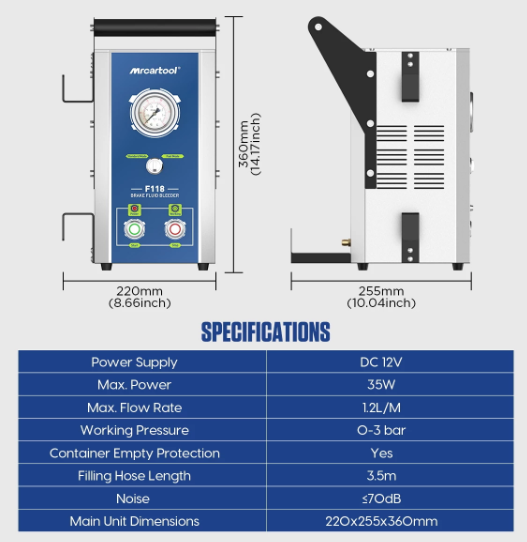 Maskina til at skifta bremsu olju - Image 6