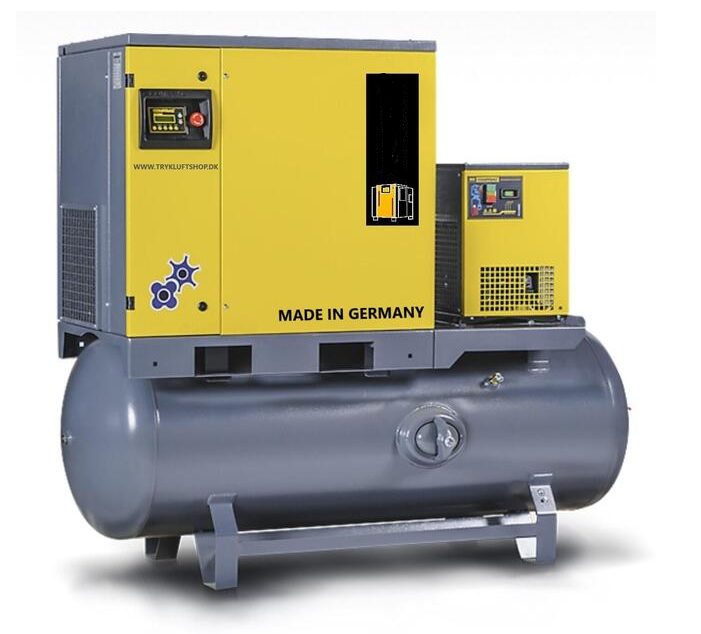 Comprag F ES skrúvukompressari 20HK / 15kW 10BAR 500L tanga, við køliturkara.