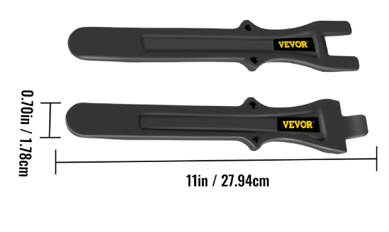 Dekkjarnsett 2 stk - 28cm - Image 3