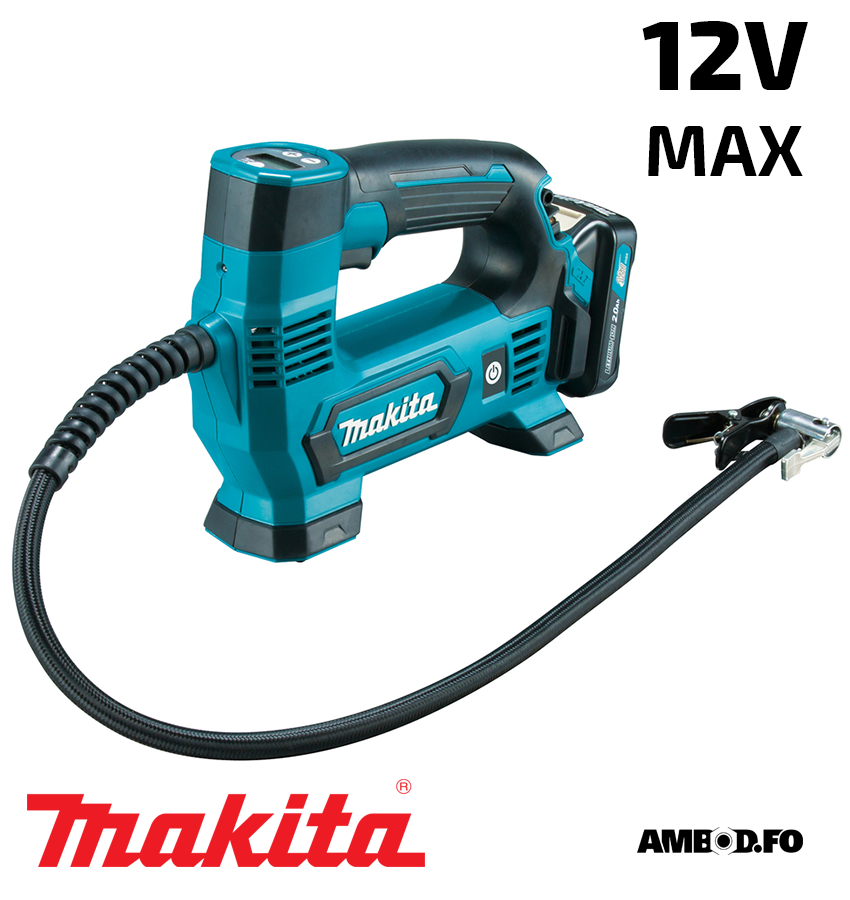 Makita luftpumpa, 12V MAX - 8 bar (MP100Z)