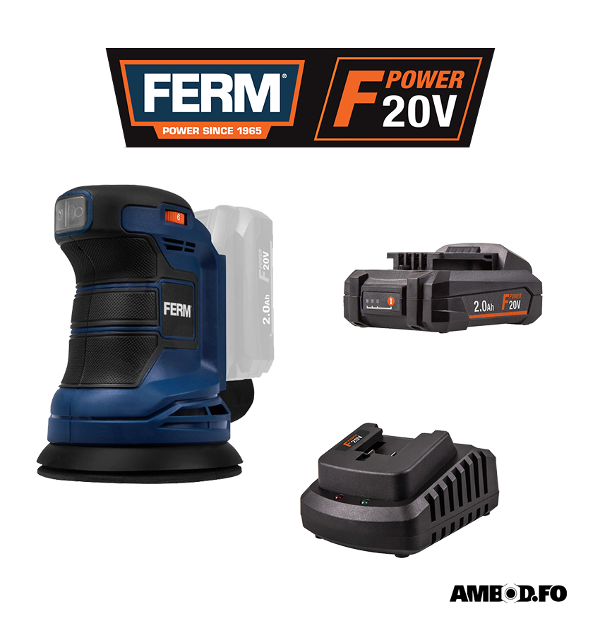 FERM excenterslípari sett - 20V