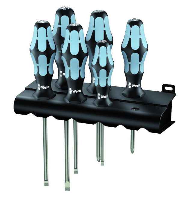 Wera skrúvublaðsett rustfrítt líka kerv/PZ, Kraftform v/6 skrúvubløðum