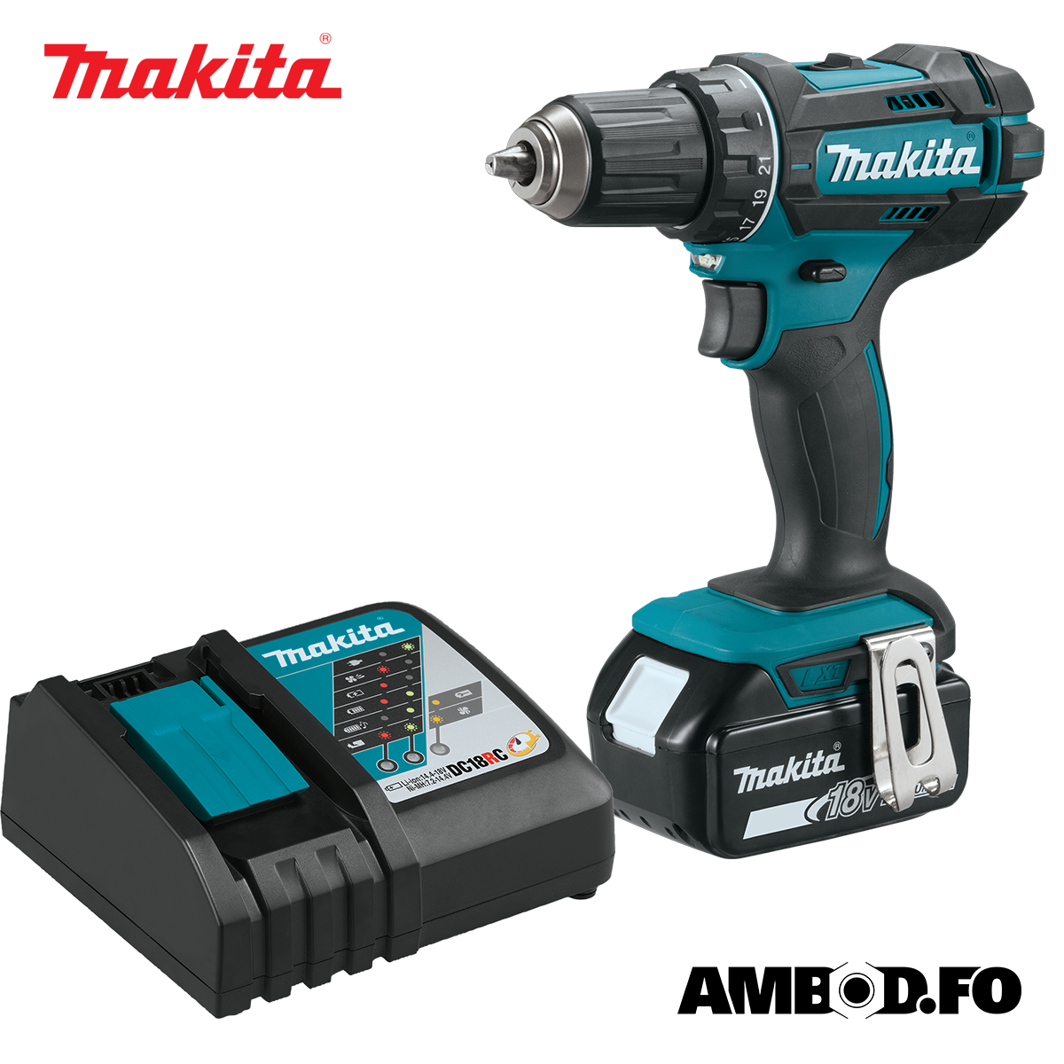 Makita bori/skrúvumaskina - 18V (DDF482RM1J)