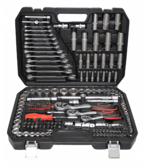 Kraftman topplyklasett 1/4", 3/8" og 1/2" - 215 deilir
