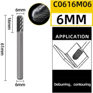 Tungsten metalfíl - Cylindari rund top 6x16x6