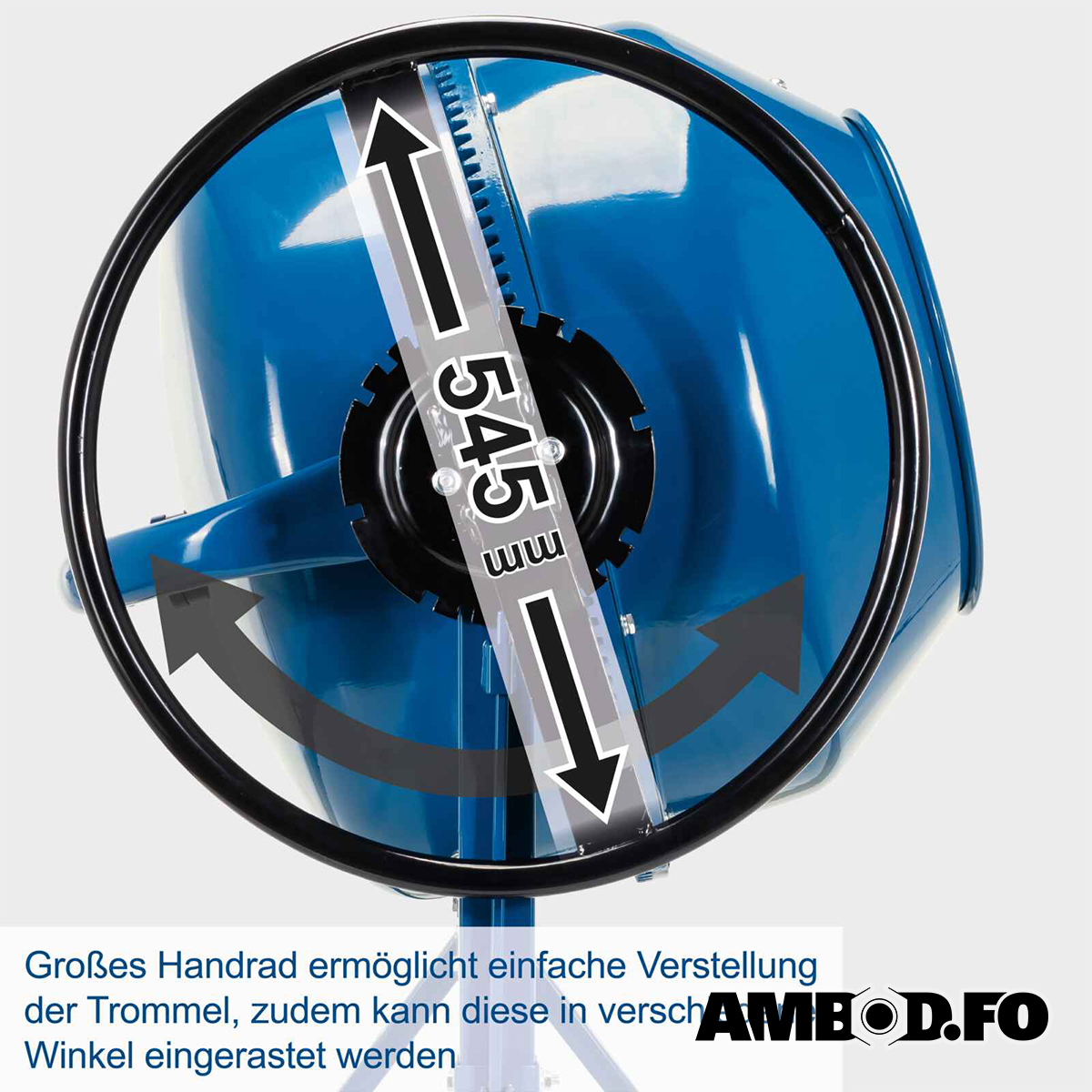 Scheppach MIX140 blandimaskina, 140 litrar - 550W - Image 2