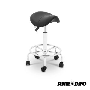 Saddeltaburet - 555 - 695 mm - 150 kg - sort