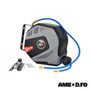 Slangutrumla til trýstluft 1/2", autoreel - 20M. (AW09842)