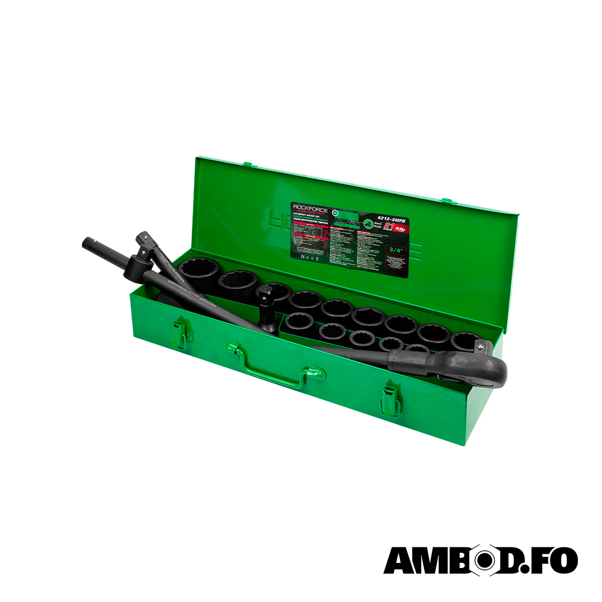 Industri 3/4″ Slag Topplyklasett, 17-50Mm – 21 Deilir