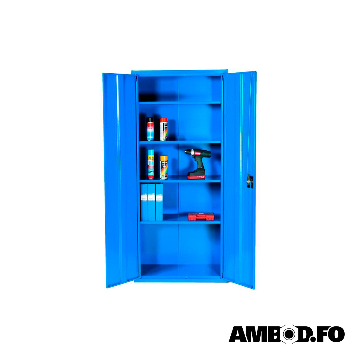Amboðs/kemiskáp sum kan foldast HxBxD: 1800 x 800 x 400 mm.