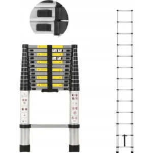 Teleskopstigi alu - 3,8M.