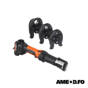 Pressuamboð/tong við 2x2,0Ah battarí til kopar rør, 18Volt - V15-V22-V28