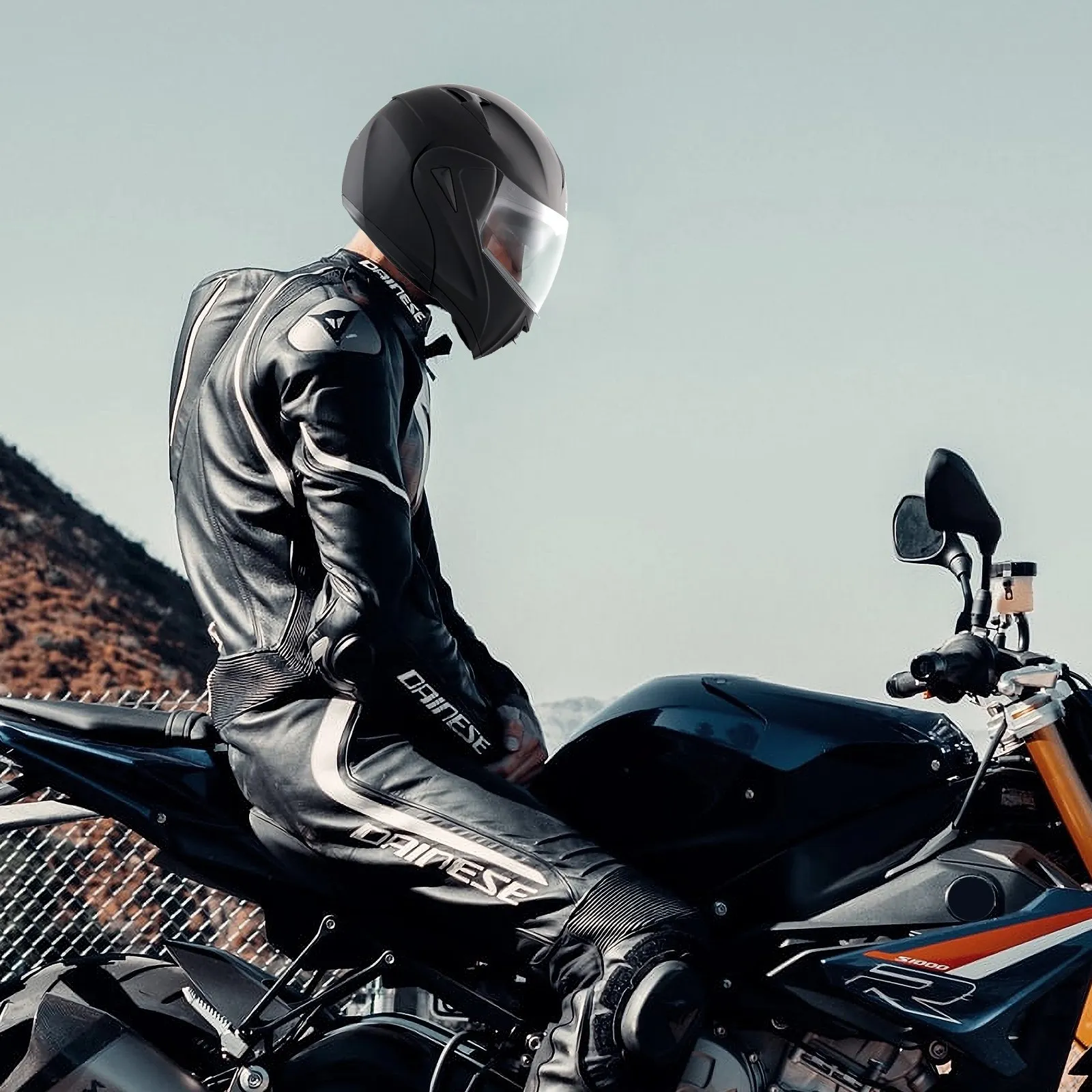 VEVOR Motorsúkkluhjálmur opin - Image 8