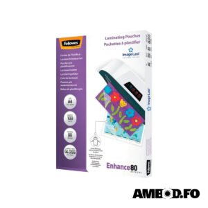 Lamineringslommer Fellowes A4 80 mikron - (100 stk.)