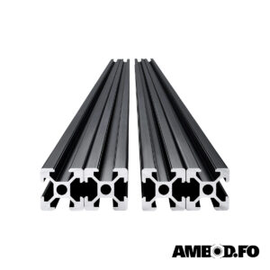 Alu. skinnari(sett-4stk.) til 3D print, laser gravering o.a. - 20x20x1200mm