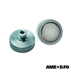 Format 3975 magnet neodym. við M3 gevind, 0.5kg. - Ø. 6mm